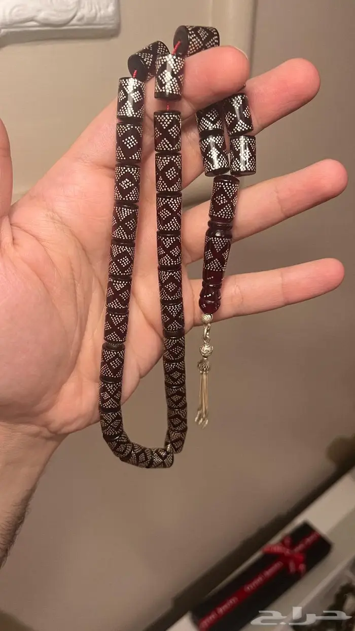 كهرمان احمر طبيعي بالفضة 8