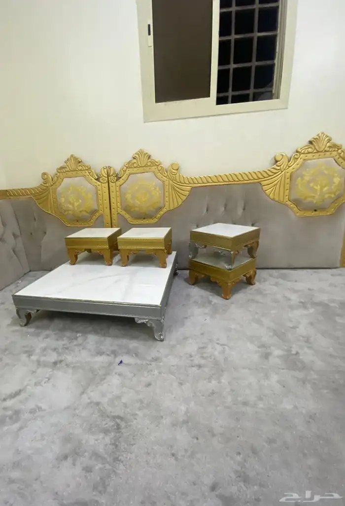 طاولات خدمه اربع صغيره وحده كبيره بديل الرخام 3