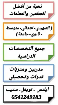 نخبة من أفضل معلمات ومعلمين القدرات بالرياض 12