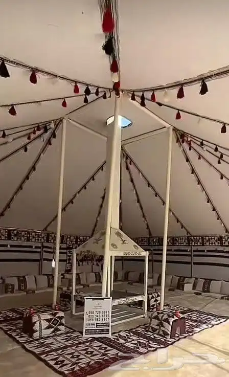 تاجير خيام وبيوت شعر تاجير دفايات غاز طولات زجاج وكراسي شفاف 0