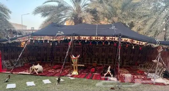 تاجير خيام تاجير بيوت شعر دفايات غاز عقود نور ليد زل كبير وص 0