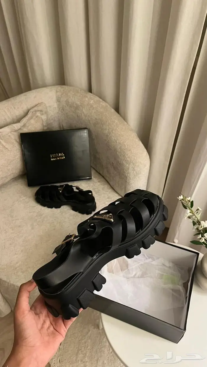 حذاء كعب صنادل برادا فالنتينو صندل نساء احذية فلانتينو PRADA 55