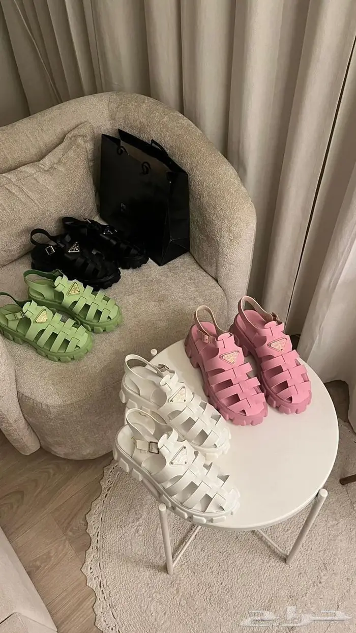 حذاء كعب صنادل برادا فالنتينو صندل نساء احذية فلانتينو PRADA 58