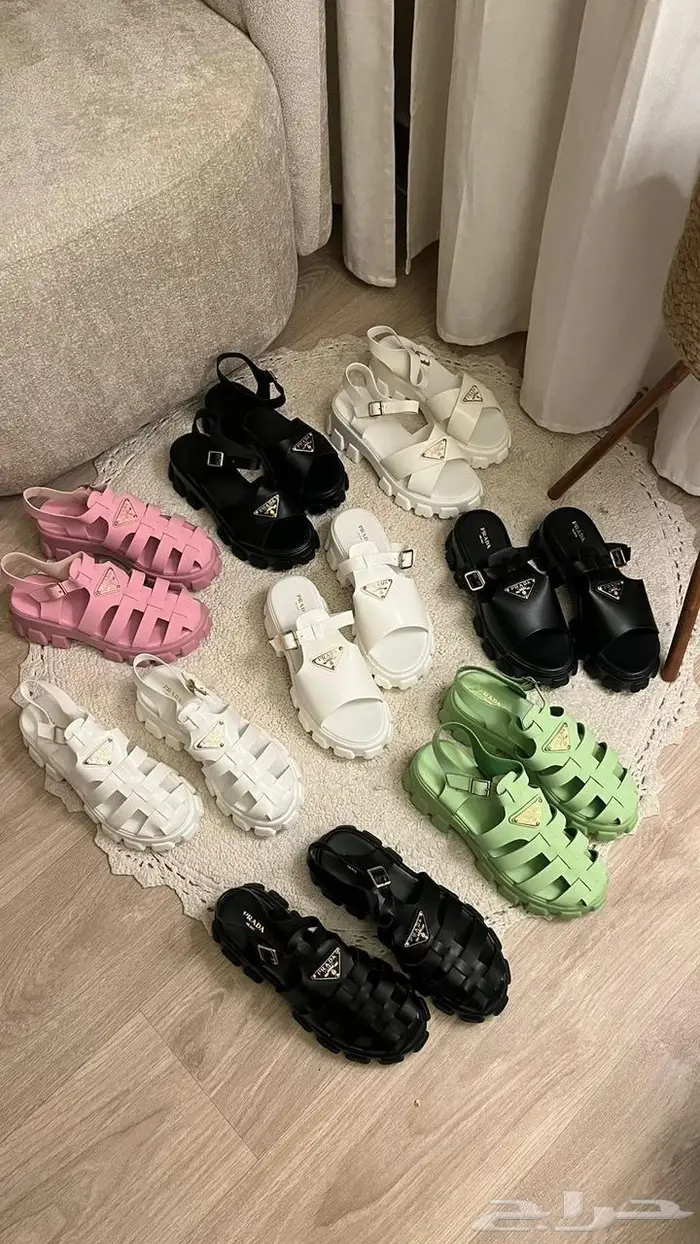 حذاء كعب صنادل برادا فالنتينو صندل نساء احذية فلانتينو PRADA 59