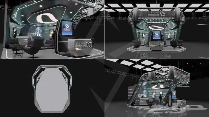 تصميم 3D بوث ( جناح ) و مسارح و كوش 1