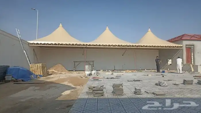 تلبيس قماش بيت شار مشب نار مظلات سواتر معلم الباكستاني 0