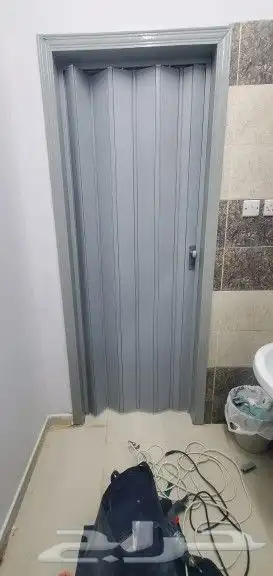 ابواب سحب سحاب جلد وبلاستيك كورديون 7