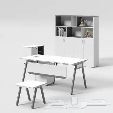 مودرن مكتب سكرتارية ابيض فخم طاولة اجتماع محطة العمل كونتر 34