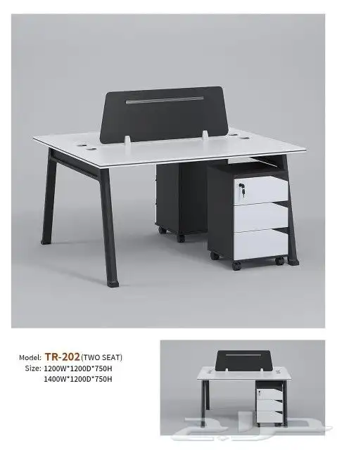 مودرن مكتب سكرتارية ابيض فخم طاولة اجتماع محطة العمل كونتر 22