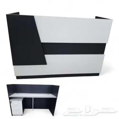 مودرن مكتب سكرتارية ابيض فخم طاولة اجتماع محطة العمل كونتر 23