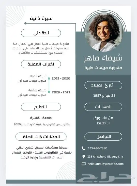 تصميم سيرة ذاتية 5
