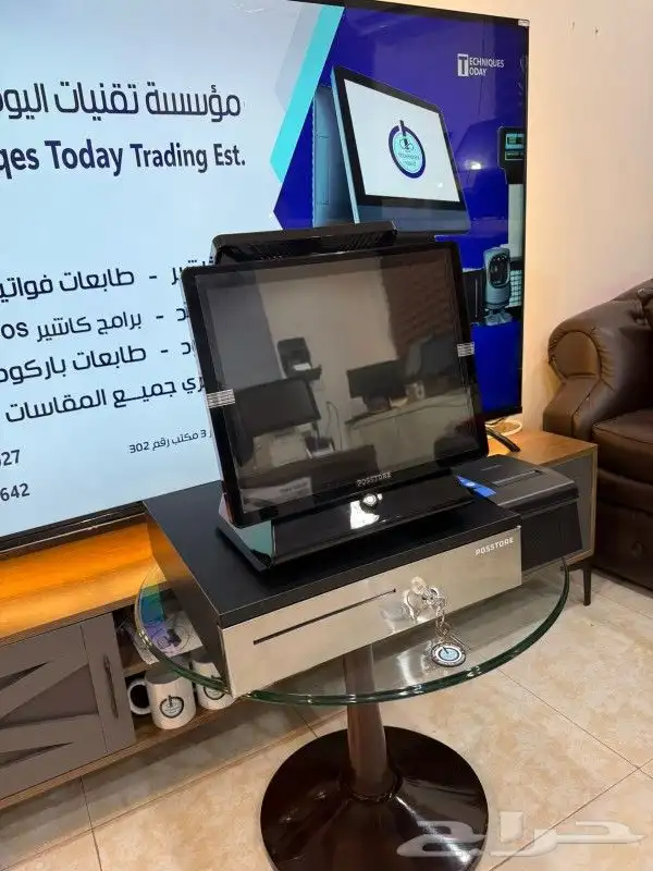 جهاز كاشير مطعم كوفي بوفيه بقالة مغسلة حلاق مشغل 2