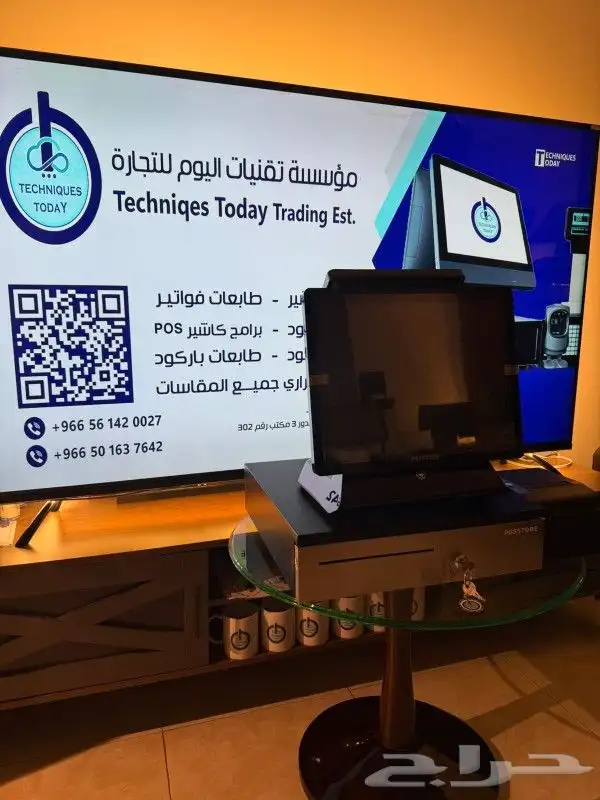 جهاز كاشير مطعم كوفي بوفيه بقالة مغسلة حلاق مشغل 4