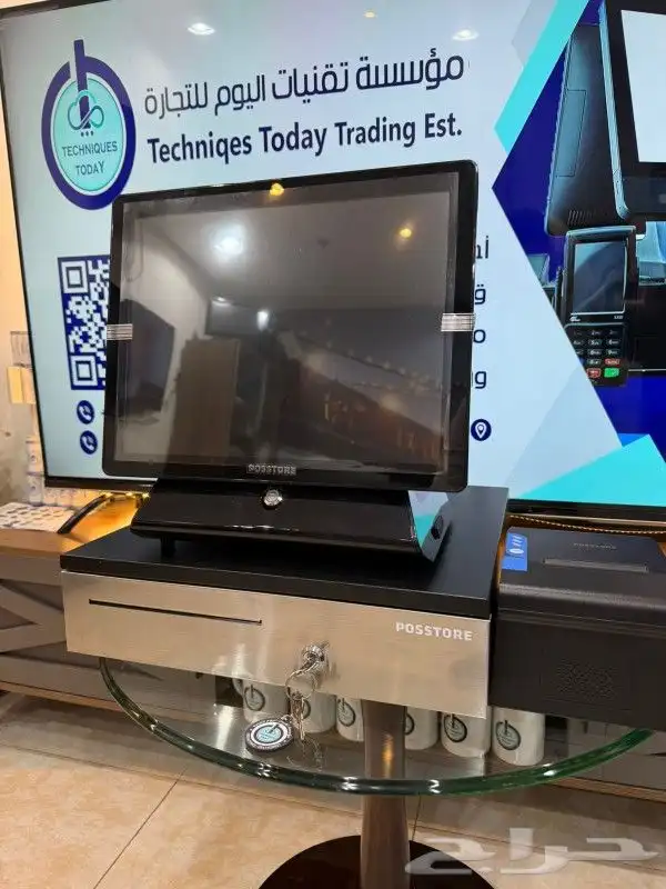 جهاز كاشير مطعم كوفي بوفيه بقالة مغسلة حلاق مشغل 3