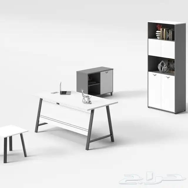 مودرن مكتب سكرتارية ابيض فخم طاولة اجتماع محطة العمل كونتر 36