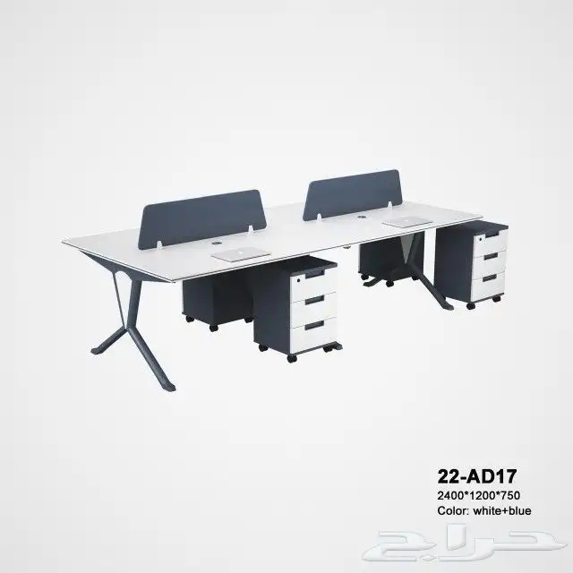 مودرن مكتب سكرتارية ابيض فخم طاولة اجتماع محطة العمل كونتر 24