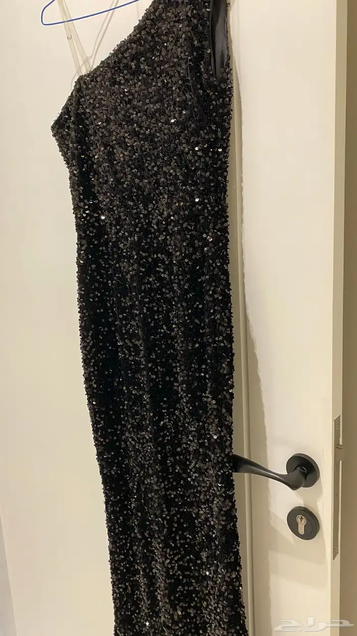 فستان ترتر أسود فخم 4