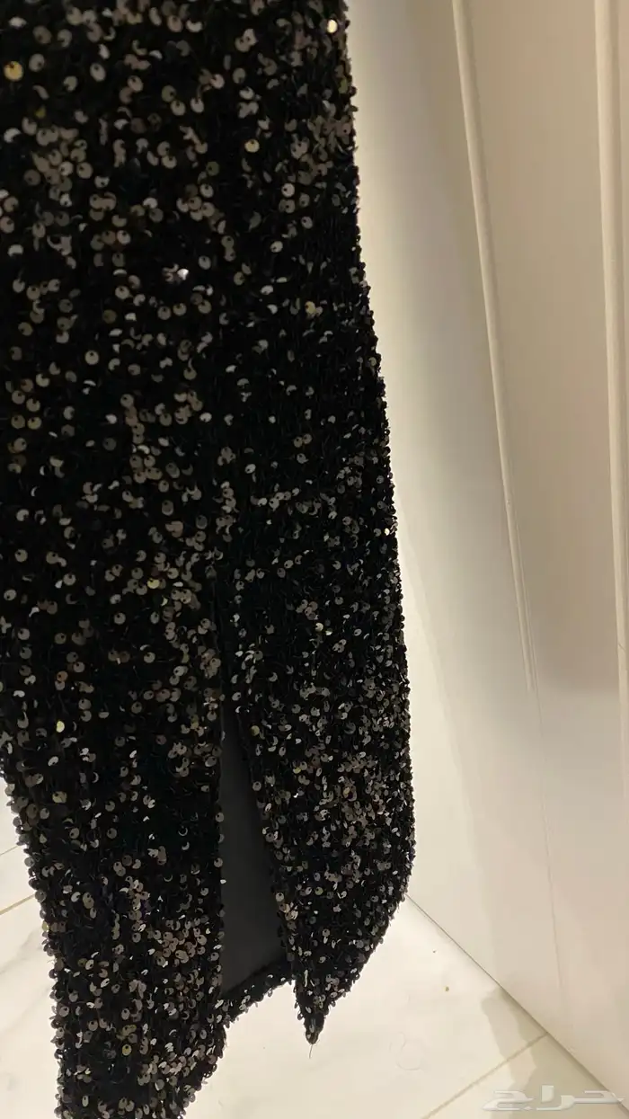 فستان ترتر أسود فخم 1