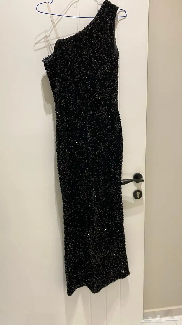 فستان ترتر أسود فخم 0