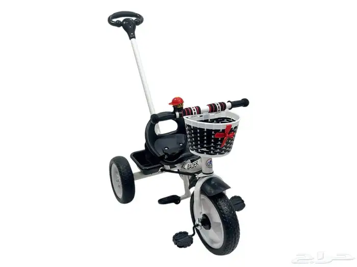 سيكل ثلاث كفرات للاطفال - دراجة مع عصا للاطفال مع جرس مميز 0