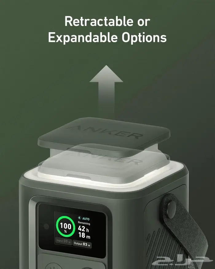 باور بانك انكر 60 ألف للبر والتخييم مع إنارة وشاشة 1