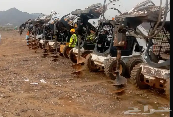 بوبكات دريل حفار للايجار bobcat drill 5