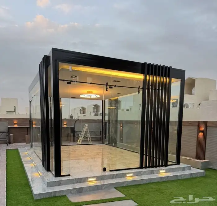 زجاج سكريت غرفه زجاجيه وتنسيق حدائق منزليه 0