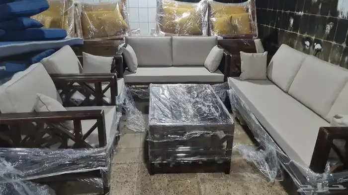 جلسات خارجية حديد  خشب 7