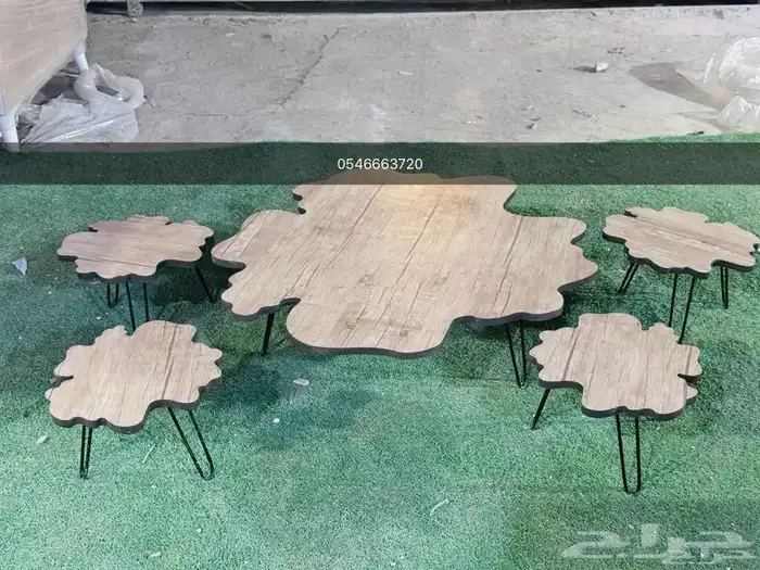 طاولات خشب شكل شجر طبيعي تايلندي 0