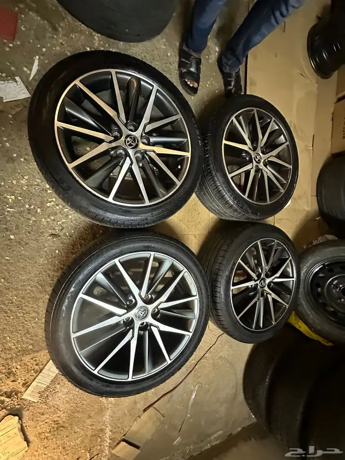 جنوط كامري اصلي 2023 مقاس 18 مع كفرات 7