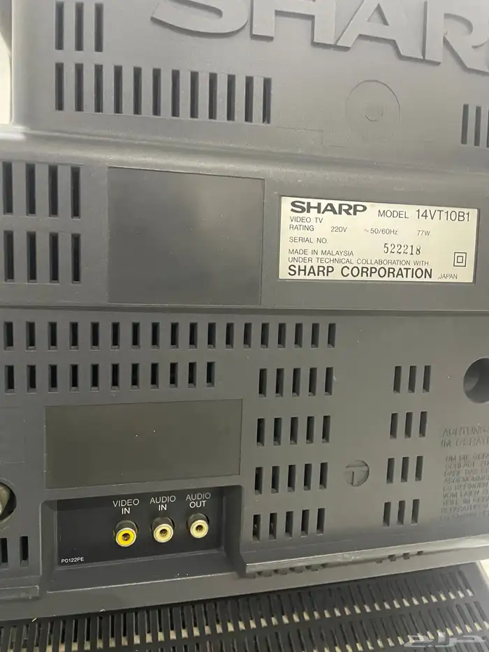 تليفزيون شارب 14 بوصة مدمج مع فديو VHS 3