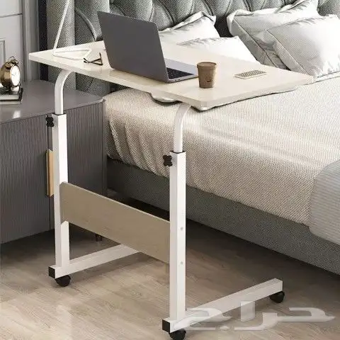 طاولة لابتوب مرتفعة متنقلة بكفرات للحماية من آلام الظهر 1