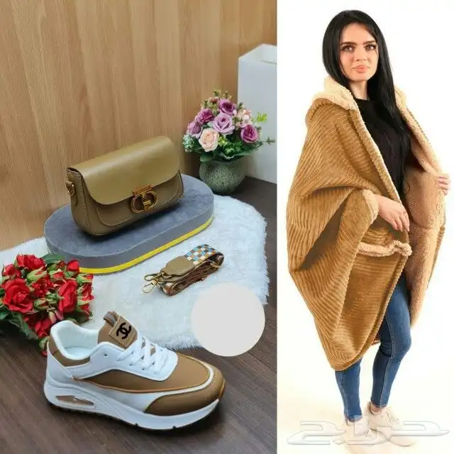 شال فرو تشوي فخم وراقي مع شنط نسائي فخمه وشوز بشكل راقي مرره 6