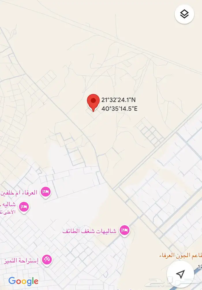 ارض للبيع حي العرفاء الغربية ( مخطط 2 الصهوه ) ب 450 الف 1