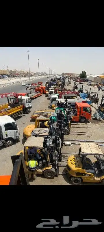 تأجير جميع المعدات روافع شوكيه صطحه دينه ونش 0