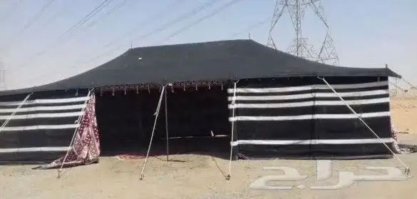 بيوت شعر وخيام ملكية وعادية وجلسات وجميع مستلزمات التخييم 0