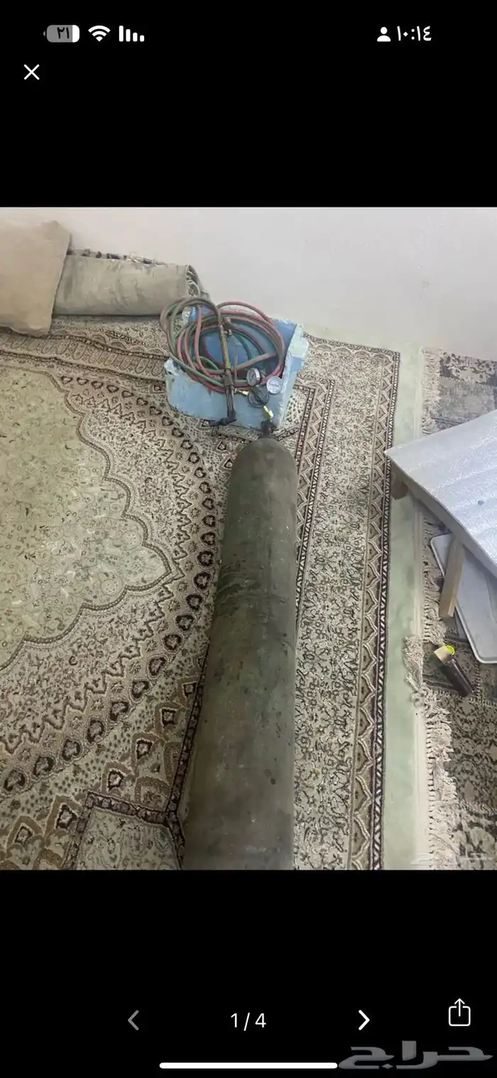 أسطوانة أكسجين حجم كبير مع مسدس لحام وقص 0