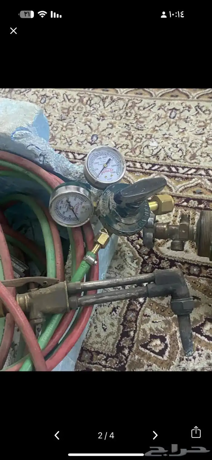 أسطوانة أكسجين حجم كبير مع مسدس لحام وقص 2