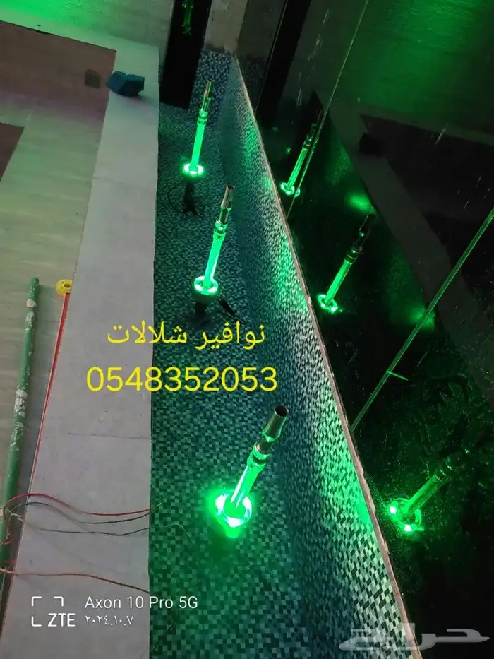 اناره مائيه لنوافير 3000K 12V IP68 اصفر ملون مصبات مصب شلالا 4