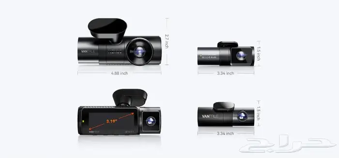 داش كام فانترو تصوير أمامي خلفي داخلي Vantrue N5 4-CH 4K 0