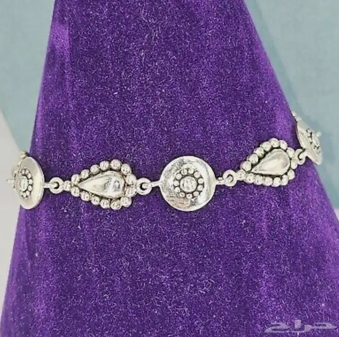 سوار اسوارة من الفضة الاسترليني على شكل دمعات دائرية 0