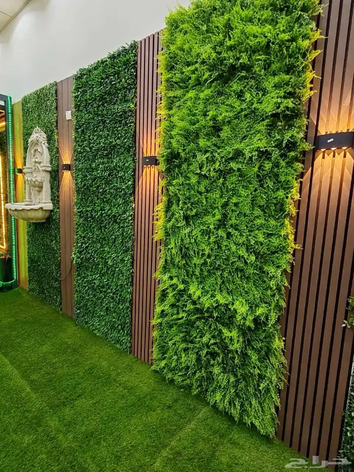 عشب صناعي ارضي وجداري تيل صناعي 7