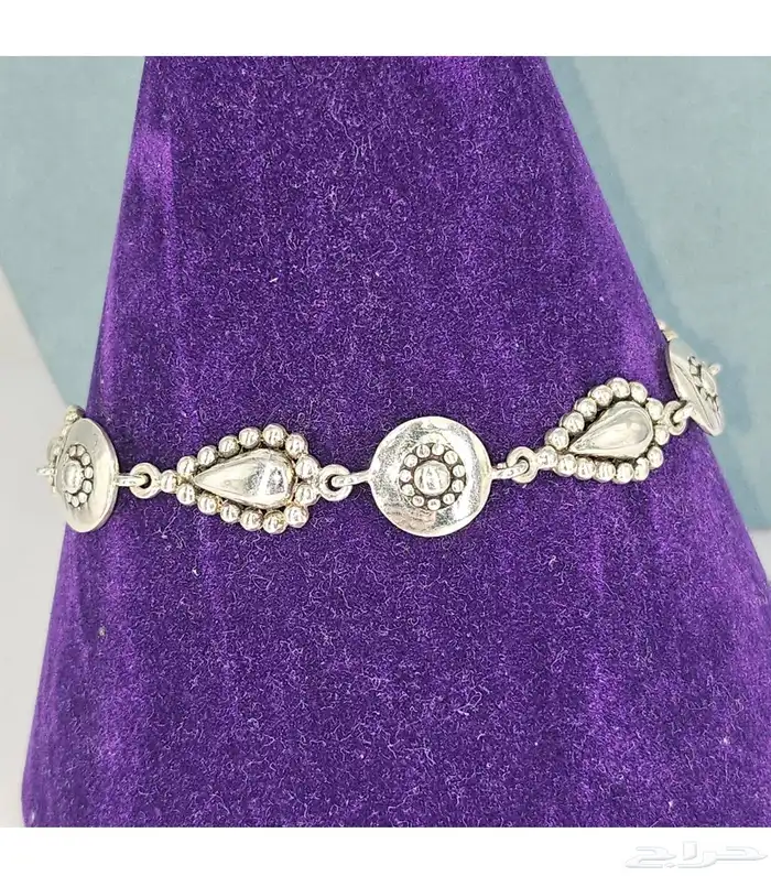 سوار اسوارة من الفضة الاسترليني على شكل دمعات دائرية 1