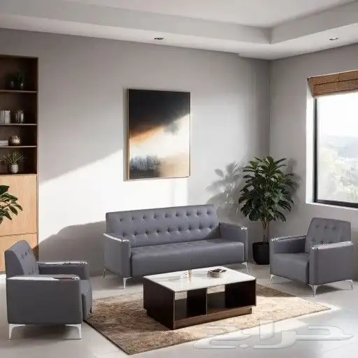 كنب مكتبى جلد كل الوان موجود 1