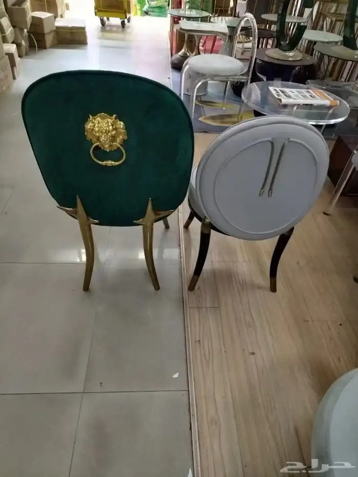 كراسي ستيل ذهبي   كراسي ستيل فضي 34