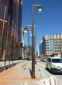 اعمدة شوارع تجميلية قواعد خرسانية اعمدة حدائق ليد 25
