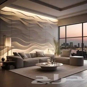 تصميم وتنفيذ جميع حفر 3d لوحات جدارية وديكورات خشبي والأثاث 30