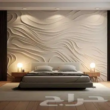 تصميم وتنفيذ جميع حفر 3d لوحات جدارية وديكورات خشبي والأثاث 2