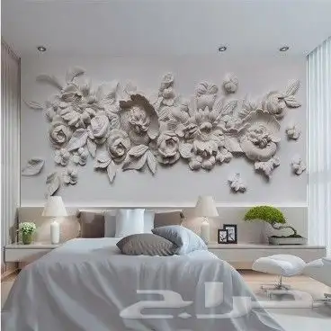 تصميم وتنفيذ جميع حفر 3d لوحات جدارية وديكورات خشبي والأثاث 29
