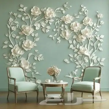 تصميم وتنفيذ جميع حفر 3d لوحات جدارية وديكورات خشبي والأثاث 8